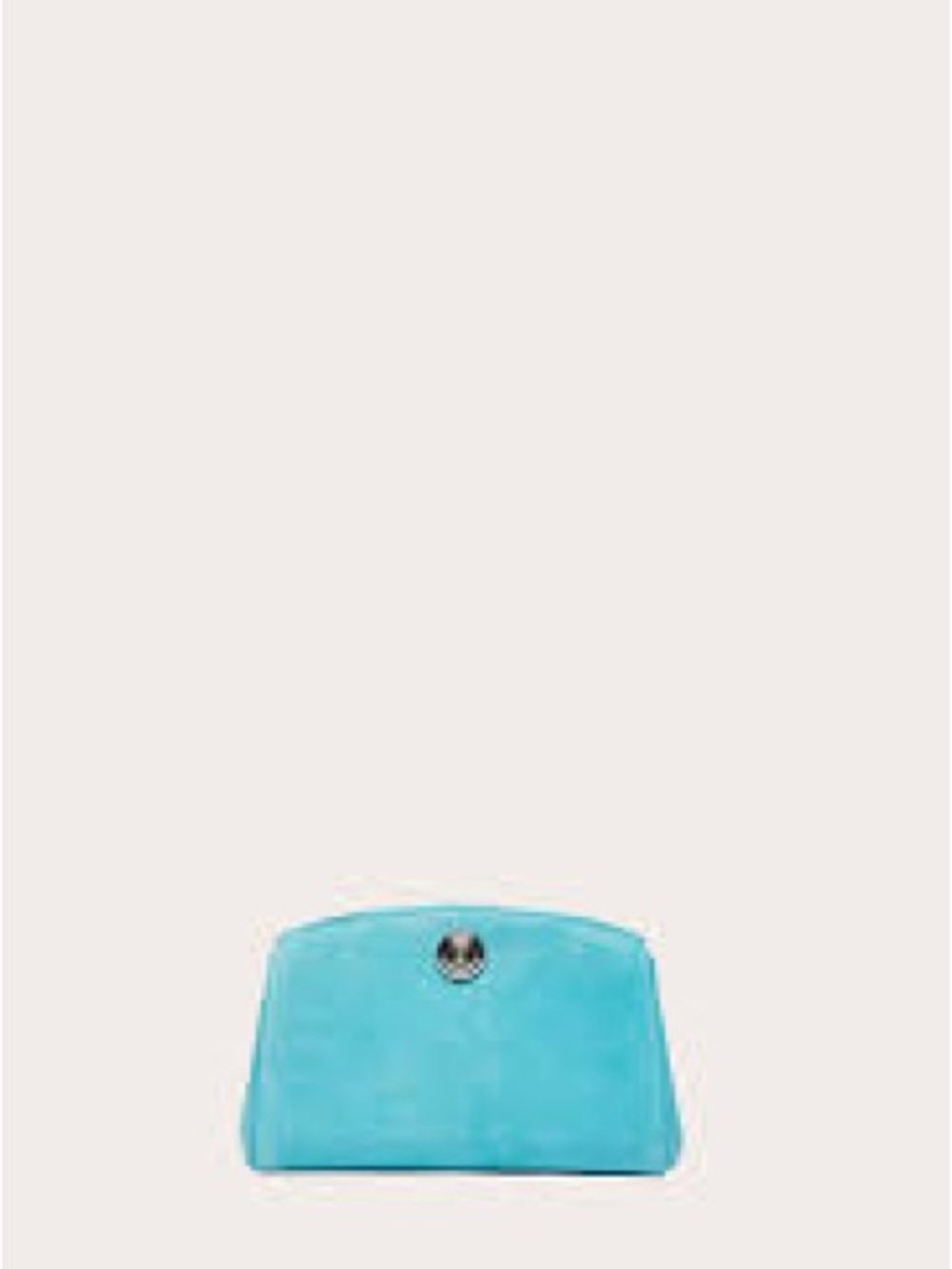 IN SEARCH OF ISO LIFFNER BLUE SUEDE PUSH LOCK POUCH IN THIS BLUE COLOR